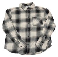 Černo-smetanová kostkovaná košile H&M