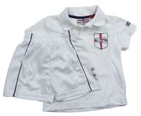 2set- Biele športové polo tričko - England + kraťasy
