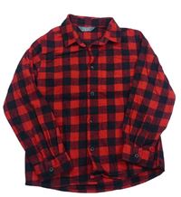 Červeno-čierna kockovaná košeľa Primark