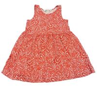 Červené vzorované bavlnené šaty H&M