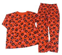 Červené pyžama s leopardím vzorom Next