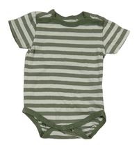Khaki-bílé pruhované body Topomini