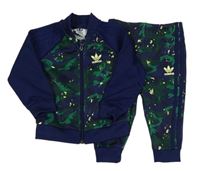 2set - Tmavomodro-zelená army športové prepínaci mikina + tepláky zn. Adidas