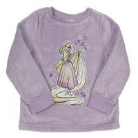 Lila trblietavá chlpatá mikina s Locikou zn. Disney
