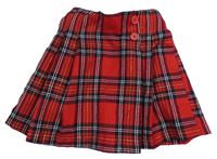 Červeno-čierno-biela kockovaná trblietavá sukňa Primark