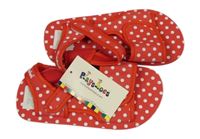 Nové - Červené puntíkaté pěnové sandály PlayShoes vel. 30/31