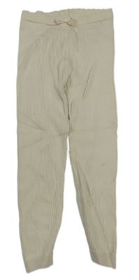 Svetlobéžové rebrované pletené legíny George