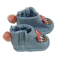 Nové - Svetlomodré semišové zateplené papučky s Daisy a brmbolcom Primark vel. 17