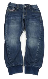 Tmavomodré curved leg cuff rifle Lindex