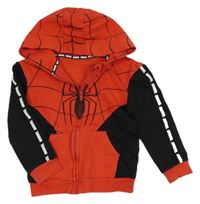 Červeno-černá propínací mikina s pavoukem a kapucí - Spiderman George
