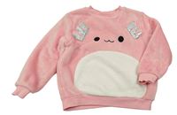 Ružovo-biela chlpatá mikina so Squishmallows H&M