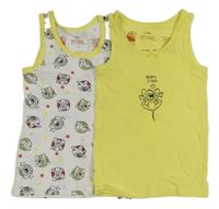 2x košilka s Jerrym - žlutá + bílá puntíkatá