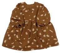 Hnedé vzorované teplákové šaty Next