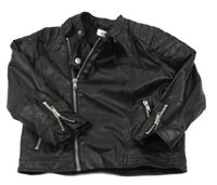 Černý koženkový podšitý křivák H&M