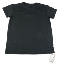 Nové - Černé melírované sportovní tričko Dunnes