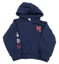 Tmavomodrá mikina s písmenem a kapucí - Mickey Disney