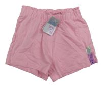 Nové - Růžové bavlněné kraťasy Primark