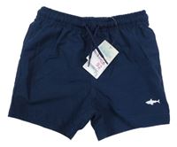 Nové - Tmavomodré plážové kraťasy so žralokom Primark