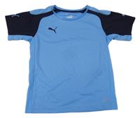 Modro-tmavomodré športové funkčné tričko s logom Puma