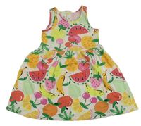 Bielo-farebné šaty s ovociem H&M