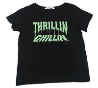 Čierne tričko s nápisom H&M