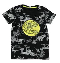 Černo-šedé tričko s dinosaury Dopodopo
