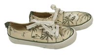 Béžovo-khaki plátenky  s palmami H&M vel. 34