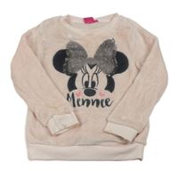 Světlerůžové plyšové pyžamové triko s Minnie Disney