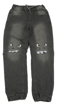 Šedé teplákové cuff rifle s příšerkami Kiki&Koko