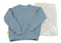 Nové - šedomodrá mikina s nápisom