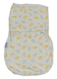 Bílo-žlutá vzorovaná bavlněná rychlozavinovačka 