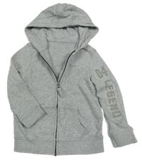 Sivá melírovaná prepínaci mikina s kapucňou Mothercare
