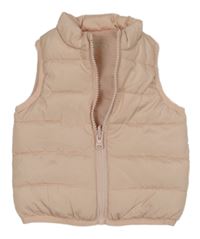 Svetloružová šušťáková zateplená vesta Primark