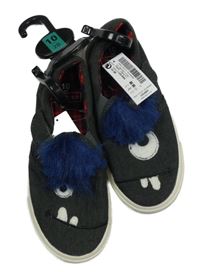 Nové - šedé plátěné boty s příšerkami Next vel. 28