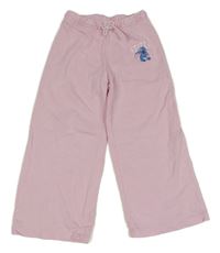 Světlerůžové široké tepláky se Stitchem H&M