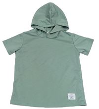Khaki tričko s kapucňou Shein