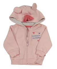 Ružová prepínaci mikina s Minnie a kapucňou Primark