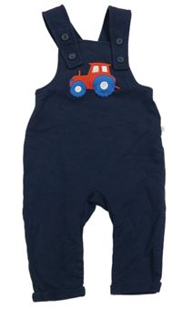 Tmavomodré laclové tepláky s traktorem Liegelind