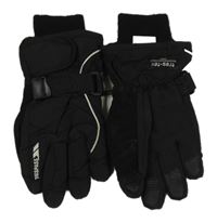 Černé šusťákové prstové zimní funkční prstové rukavice Trespass