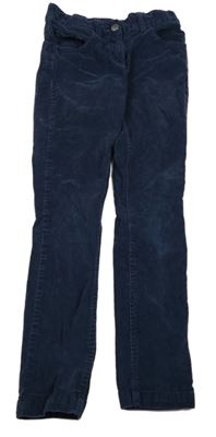 Tmavomodré skinny manšestráky Benetton