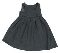 Tmavosivé teplákové šaty s mašlou M&S