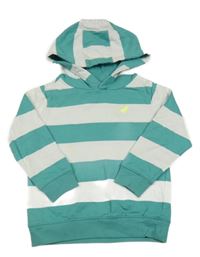 Zeleno-biela pruhovaná mikina s dinem a kapucňou M&S