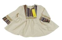 Nové - Béžovo-barevné vzorované šaty Shein