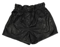 Čierne koženkové kraťasy Dunnes