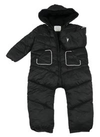 Čierna šušťáková zimná kombinéza s kapucňou F&F