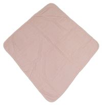 Svetloružová froté osuška s kapucňou George