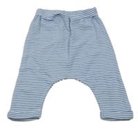 Modro-biele pruhované tepláky