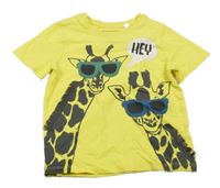 Žluté tričko s žirafami C&A