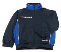 Tmavomodro-modrá prepínaci športová mikina s nápisom