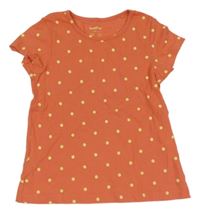 Lososovo-žlté bodkovaná é tričko Lupilu